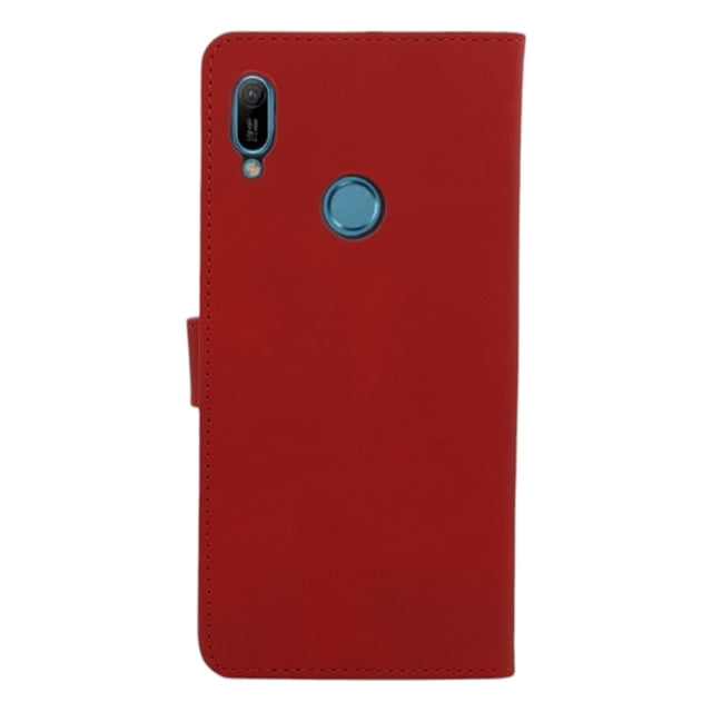 Funda Cartera Suave Cely Vesmir Para Huawei Y6 2019 Rojo Más 2 micas