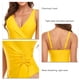 thumbnail image 5 of Traje de baño Cintura ajustada Vendaje Cuello en V Chaleco con cordón Sin mangas Traje de baño encantador para mujer Amarillo XL, 5 of 6
