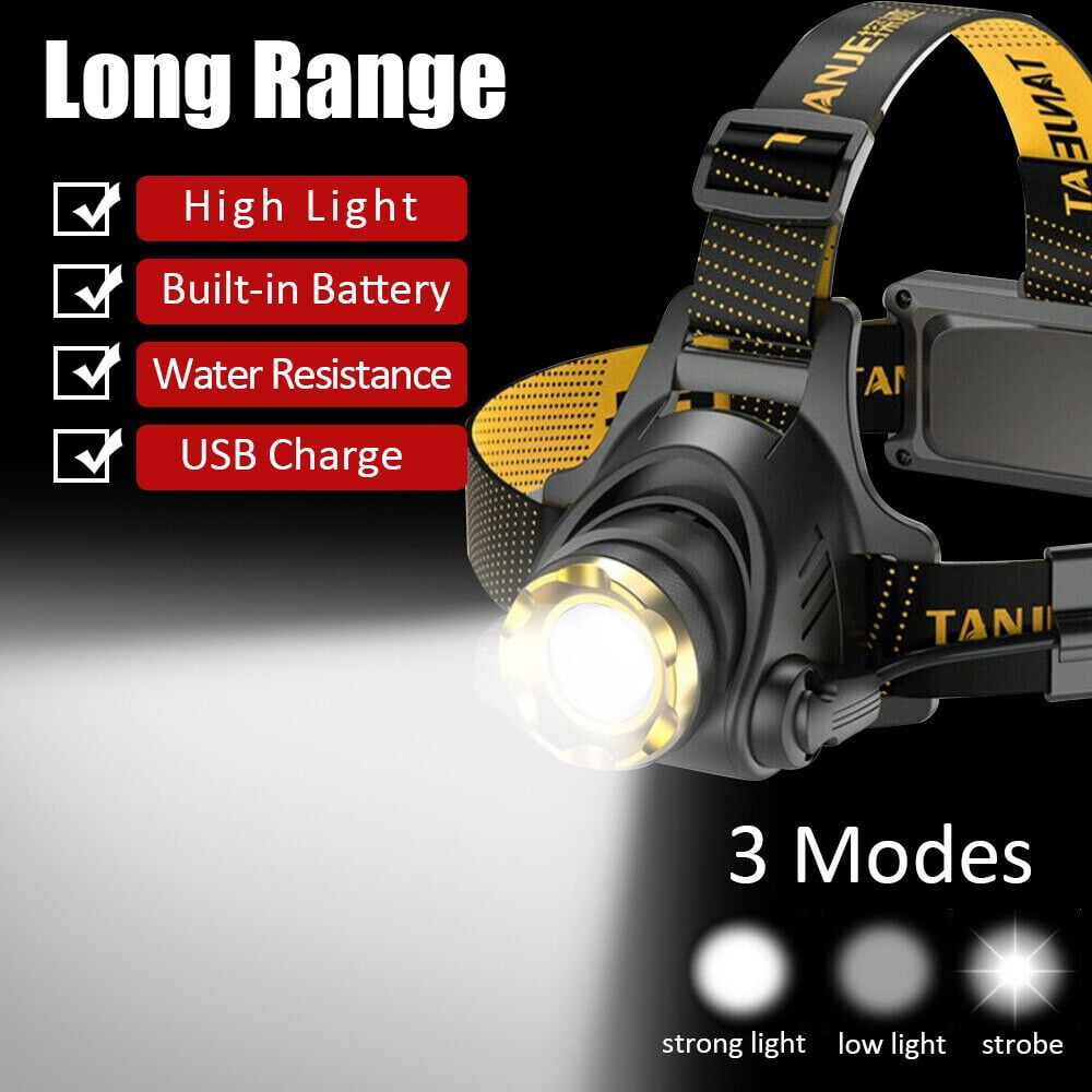 99000000LM Most Powerful Rechargeable Headlamp Super Bright LED Head Flashlight