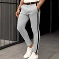 thumbnail image 1 of Mefallenssiah Men'S Solid Color Tight Pocket Sewing Button Design Business Casual Slim Trousers Full Length Pants, 1 of 6