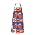 thumbnail image 3 of XMXT 1 Pcs Waterproof Kitchen Cooking Apron, Fox Decoration Pattern Adjustable Aprons for Women Men with Pockets, 3 of 9