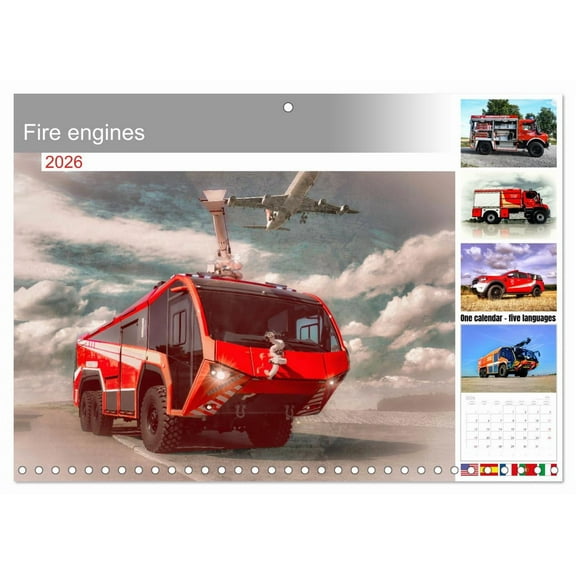 Fire engines (Monthly Wall Calendar 2026 11.7 x 16.5 (open)), CALVENDO 14 Month Calendar