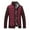 Wine, variant on Men's Plush Turtleneck Stand Collar Long Sleeve Color Block Leisure Plush Sweater Coat Thickened Stand Collar Warm Sweater Sweater
