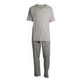 thumbnail image 3 of Hanes Men's Soft Pajama Short Sleeve Top and Pants Set, 3 of 6