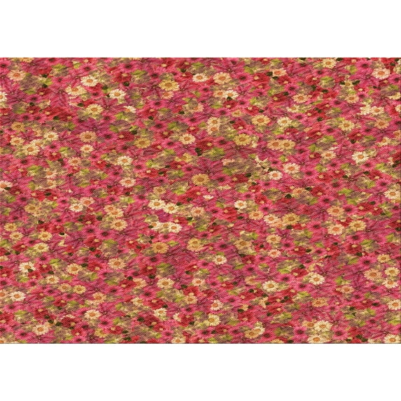Ahgly Company Machine Washable Indoor Rectangle Transitional Red Area Rugs, 2' x 5'