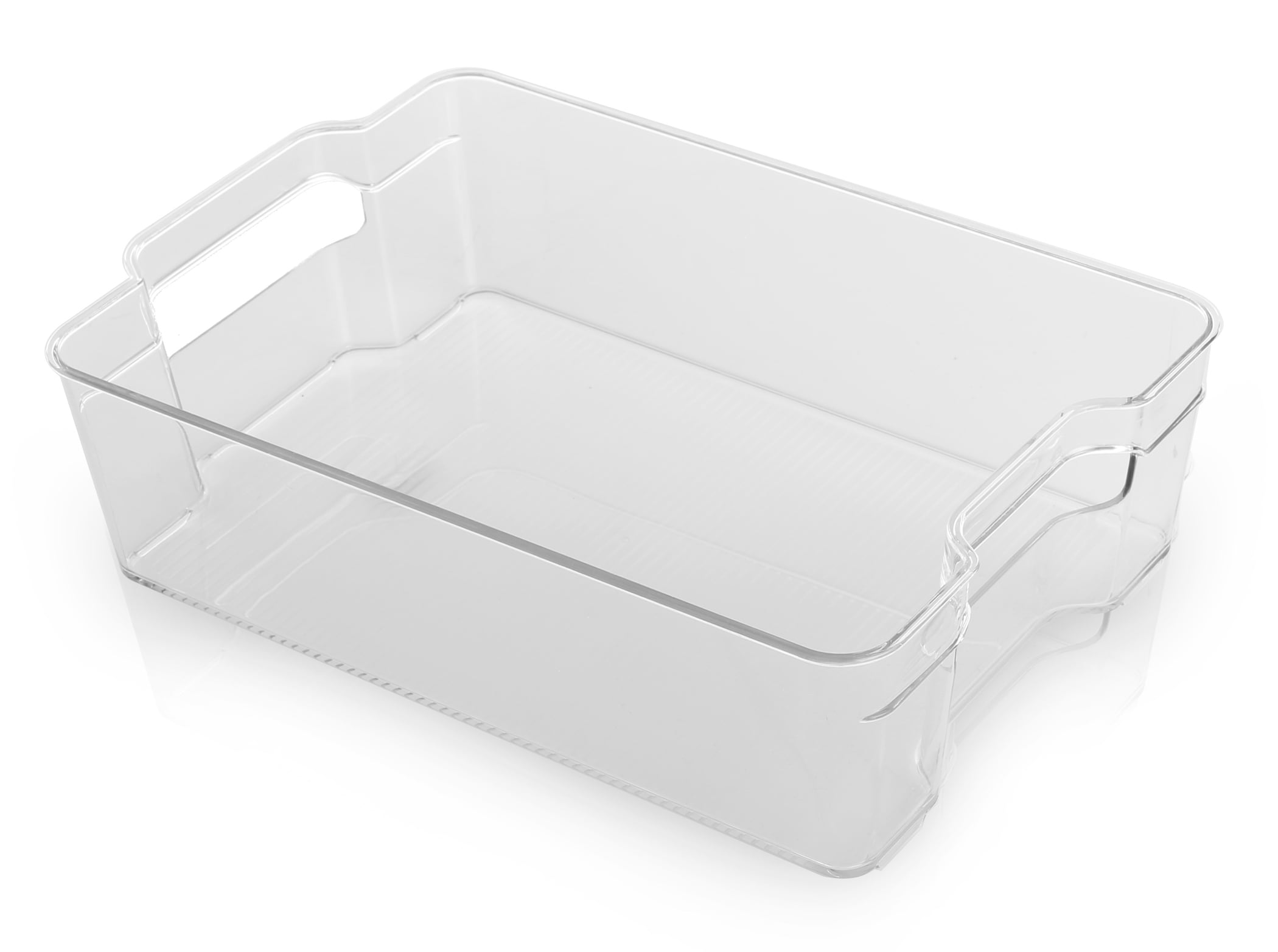 FEOOWV Small Plastic Storage Baskets, 8 Pack, White, Portable, Stackable,  Multipurpose, BPA Free, Ideal for Pantry, Fridge, Closet, Bedroom, Office