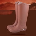 thumbnail image 4 of ZACPNCV Womens Rain Boots Solid Color Waterproof Non Slip High Top Casual Shoes Spring Summer, 4 of 6
