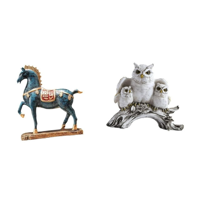 Estatua de animal, figura de caballo, escultura de resina, adorno coleccionable para centro de mesa, artesanía detallada, adecuada para regalar, decor