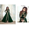 thumbnail image 4 of Pakistani Designer Anarkali Gown Dress Party Wear Indian Salwar Kameez Suits ( Green, XS - 36 ), 4 of 5