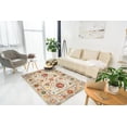 thumbnail image 2 of EORC IE62IV8X8R Tapis Floral Transitionnel en Laine Tufté à la Main 7 Pi. 9 Ivoire - Rond, 2 of 14