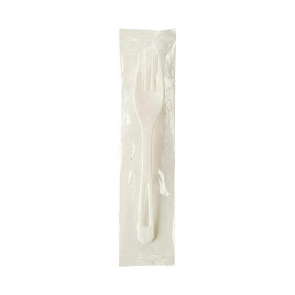 World Centric FO-PS-I Compostable 6.3" Forks, Individually Wrapped (Pack of 750)