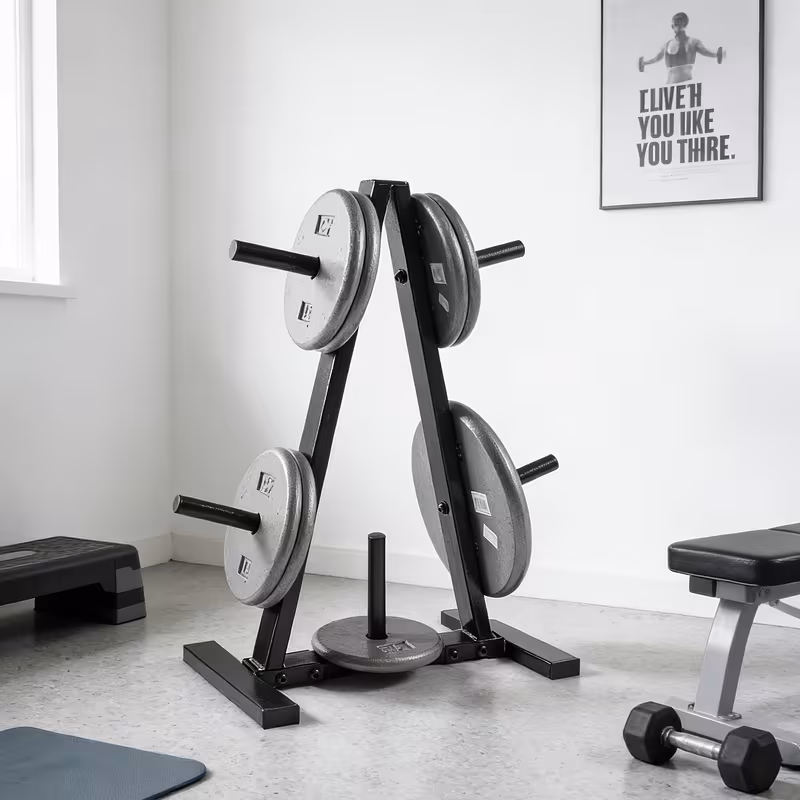 Weight plate/stand/tree, adjustable rod/plate, suitable for dumbbells, sledgehammers, lead weights, and heavy plates. Save space
