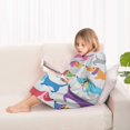 thumbnail image 4 of Colorful Funny Dachshund Blanket Hoodies for Kids 6-13YR Oversize Wearable Blanket Hoodies for Boys Girls Teens, 4 of 7