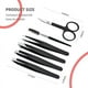 thumbnail image 5 of Zhuge Juego de pinzas de 6 piezas, kit de pinzas para cejas que incluye 4 pinzas, 1 tijera curva, 1 cepillo para cejas para eliminar el vello facial y los pelos encarnados, 5 of 5