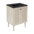 thumbnail image 3 of Bron 24" Freestanding Bathroom Vanity in White Oak with Black Sink Top, 3 of 7