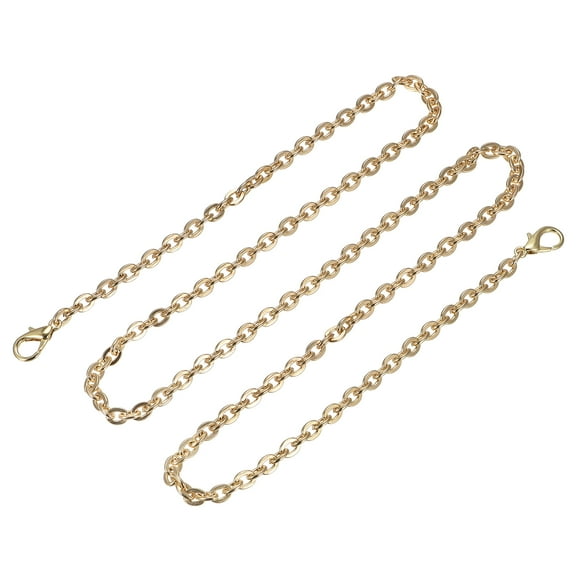 Unique Bargains 39'x0.22' Purse Chain Strap, Purse Handle Shoulder Bag Replacement Strap, Gold