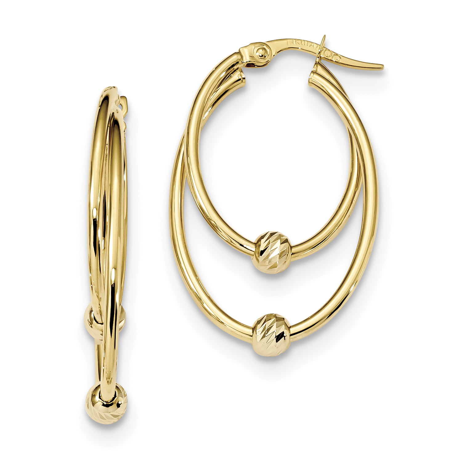 Hoop earrings SHIRIN brass