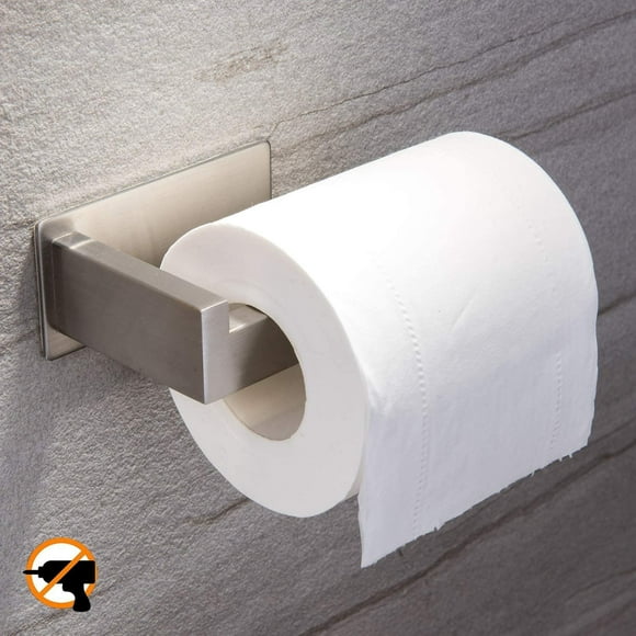 YIGII Porte-Papier Toilette Sans Perçage - Porte-Papier Toilette Autocollant pour Salle de Bain à Coller au Mur en Acier Inoxydable Brossé