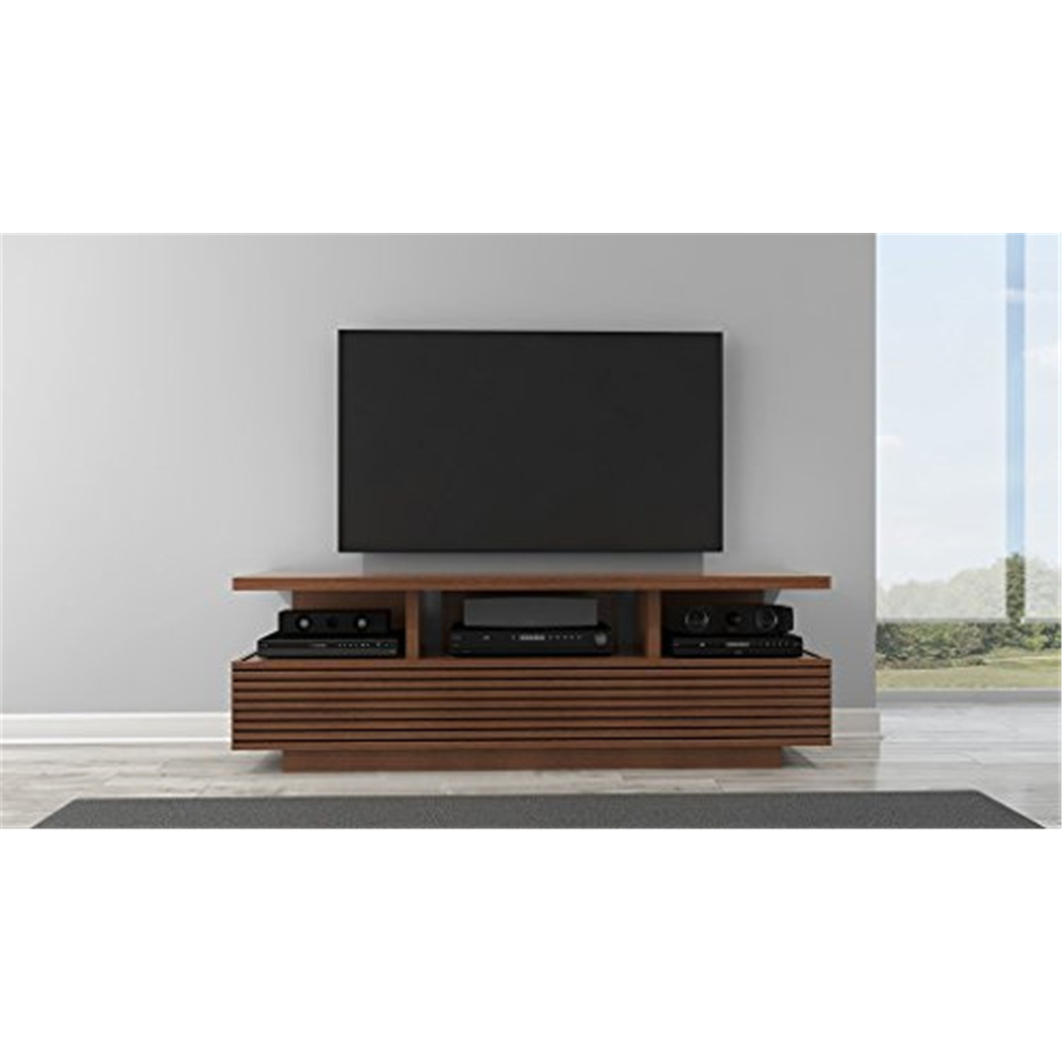Furnitech Contemporary Corner Media Console Furnitech Contemporary Corner Media Console