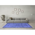 thumbnail image 3 of Ahgly Company Machine Washable Indoor Rectangle Oriental Blue Industrial Area Rugs, 4' x 6', 3 of 4