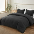 thumbnail image 3 of Exclusivo Mezcla Boho Pom Pom Ball Fringe Twin Comforter Set, 2 Pieces Black Lightweight Down Alternative Bedding Comforter Sets for All Seasons (1 Comforter and 1 Pillowcase), 3 of 9