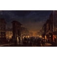thumbnail image 3 of Ippolito Caffi 24x17 Black Modern Framed Museum Art Print Titled - Boulevard Et Porte Saint Denis, Oil on Intelated Cardboard (1855), 3 of 5