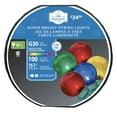thumbnail image 4 of Holiday Time 100-Count Multicolor LED Super Bright G30 Christmas Lights, with Green Wire, 56.2', 4 of 4