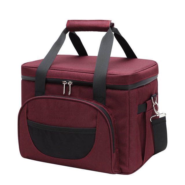 Sonducket Bolsa enfriadora de bebidas de vino para exteriores, gran capacidad, impermeable, a prueba de fugas, térmica, con alfombrilla EVA, Kits de desorden para acampar Vino rojo