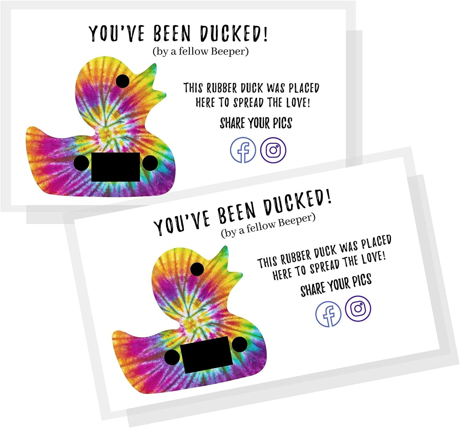 Crafters Cup You've Been Ducked Card 50 Pack Duck Duck Tag 3.5 x 2 in