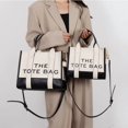 thumbnail image 3 of 2024 Nytt tygväska för kvinnor, trendig handväska i PU-läder, handväska med topphandtag, Casual Crossbody-väska GRAY, 3 of 4