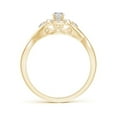 thumbnail image 2 of ANGARA Natural Halo Diamond Infinity Promise Ring in 14K Yellow Gold for Women (Size-3.5mm| Color-I-J| Clarity-I1-I2) | April Birthstone, Anniversary, Jewelry Gift for Women | Natural Diamond Ring, 2 of 8