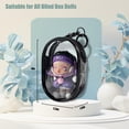 thumbnail image 3 of Clear Figures Display Bag, Portable Figures Storage Bag with Keychain, Mini Doll Hanging Blind Box, Single Zipper Closure Dustproof Collectibles Case for Mini Figures, Dolls (Black, Elliptic), 3 of 5
