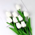 thumbnail image 2 of 1 ramo de tulipanes artificiales de PU de 34 cm con tacto real para Navidad, Halloween, bodas, fiestas en el hogar, flores falsas, 2 of 5