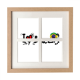 thumbnail image 1 of Me encanta Brasil palabra bandera amor corazón ilustración Pantalla de escritorio de pared de marco 4 aperturas, 1 of 4