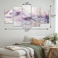 thumbnail image 4 of Designart "Purple botanic Whispers I" Abstract Botanicals Art Living Room Set, 4 of 5