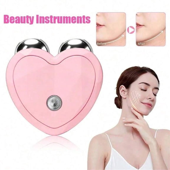 Electric EMS Facial Massager Mini Portable Microcurrent Facial Lifting Massage Roller Skin Rejuvenation Face Neck Firming Beauty Device 200mAh