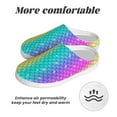 thumbnail image 6 of Fotbe Rainbow Scales2 Pattern Women's Fuzzy Curly Fur Memory Foam Loafer Slippers Indoor Outdoor Slippers Winter Home Shoes-39/40, 6 of 7