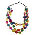 thumbnail image 4 of Collar de cuentas de madera, collar bohemio, joyería de moda, collar llamativo de disfraz Color mezclado, 4 of 9