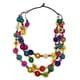 thumbnail image 4 of Collar bohemio, collar de cuentas de madera, collar babero de moda, collar tribal Color mezclado, 4 of 9