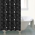 thumbnail image 4 of Black White Gothic Sun Moon Pattern Shower Curtain 72"x72" ,Bathroom Decorative Shower Curtains Set with 12 Hooks,Modern Waterproof Washable Shower Curtain, 4 of 6