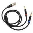 thumbnail image 4 of Cable doble de 6,35 mm macho a XLR hembra, conectores chapados en oro de 24 K, adaptador conversor divisor en Y doble de 1/4 de pulgada a XLR, 2 m/6,6 pies, 4 of 12