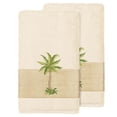 thumbnail image 2 of Authentic Hotel and Spa  Turkish Cotton Palm Tree Embroidered Cream Bath Towels (Set of 2), 2 of 3