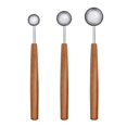 thumbnail image 1 of Juego de cucharas medidoras para especias Triangle Sense de acero inoxidable, 1 of 3