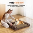 thumbnail image 3 of Cama Ortopédica para Perro Pequeño Lavable: Cama con Respaldo para Perros Pequeños, Espuma de Celdas en Forma de Huevo, Sofá Impermeable con Funda Removible - Marrón, 3 of 7
