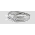 thumbnail image 2 of 10K White Gold 1/2 Carat (ctw) Round Cut Natural White Diamond 5-Stone Mens Anniversary Wedding Band Ring Men's Jewelry (Diamond Color: H-I, Clarity: I2, 0.50cttw) Ring Size-9.5, 2 of 6