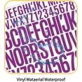 thumbnail image 5 of 10 Sheets 780 Pcs Vinyl Letter & Number Stickers - Waterproof, Self-Adhesive Alphabet for Mailbox, Door, Window, Cars, Boats, Address(Purple, 1in & 2in), 5 of 15