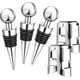 thumbnail image 1 of Set of 5 Stainless Steel Wine and Champagne Stoppers - for Wine Collection - Champagne - Champagne, 1 of 5