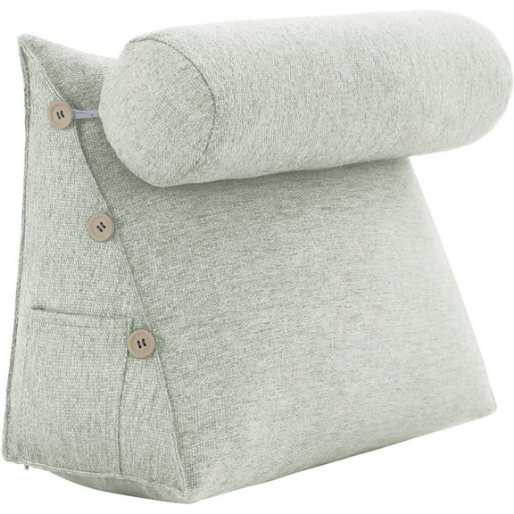 5.5 lbs Adjustable 3 in 1 Reading Pillows for Sitting in Bed Adult, Back Pillow for Bed Sitting Up with Neck Support, Bed Pillows for Women with Removable Cover