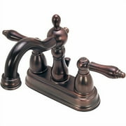 Caspian Classic Bronze Double Handle Lavatory Faucet