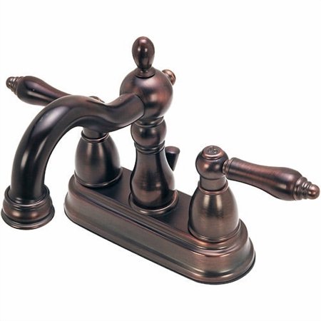 Caspian Classic Bronze Double Handle Lavatory Faucet